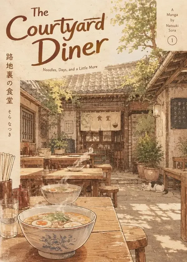 柚子漫画推荐作品《小院食堂日记》封面